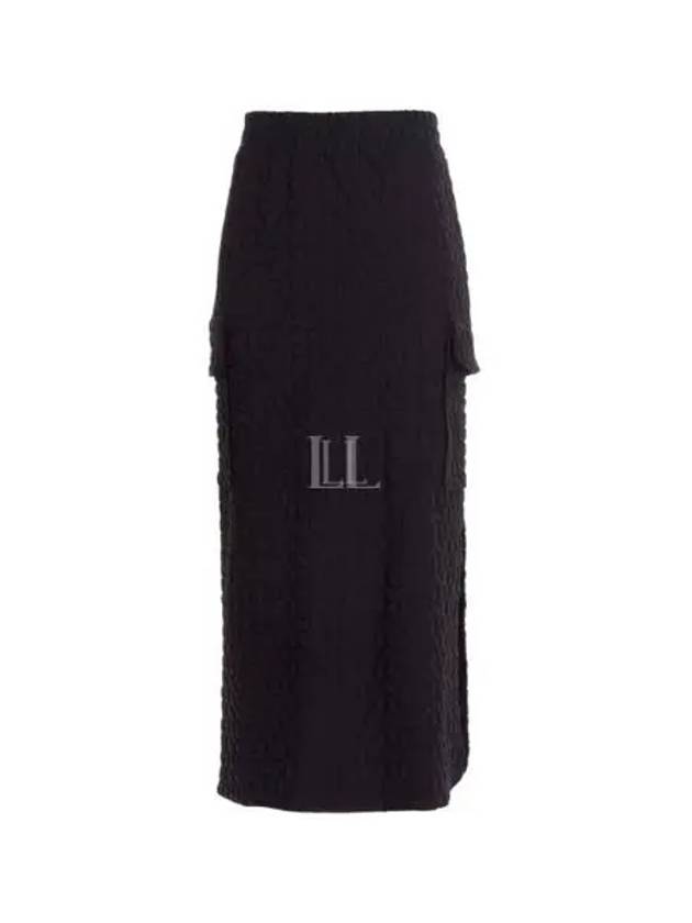 Embossed Logo Cargo H-Line Skirt Dark Navy Blue - SUNNEI - BALAAN 2