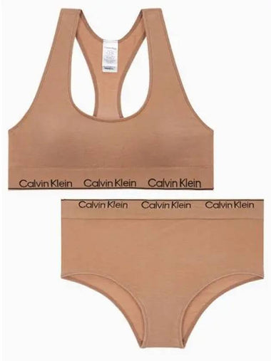 Underwear Women s Natural Modern Seamless AF Racerback Bralette Set Light Brown - CALVIN KLEIN - BALAAN 1