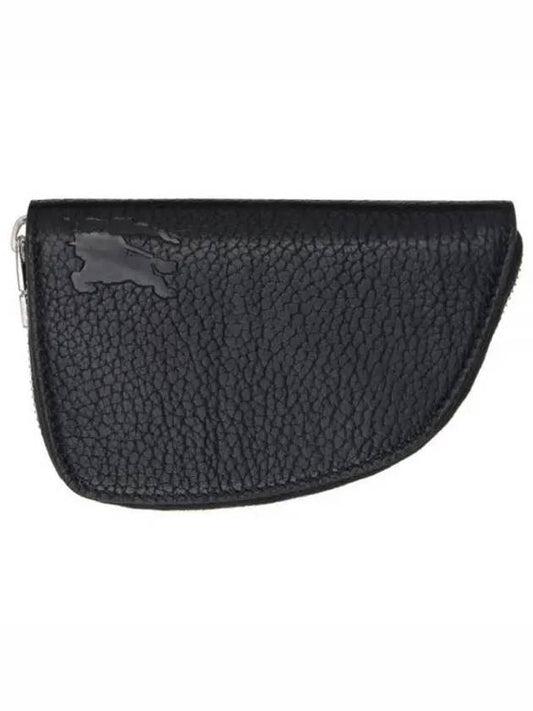 Shield Leather Coin Purse Black - BURBERRY - BALAAN 2