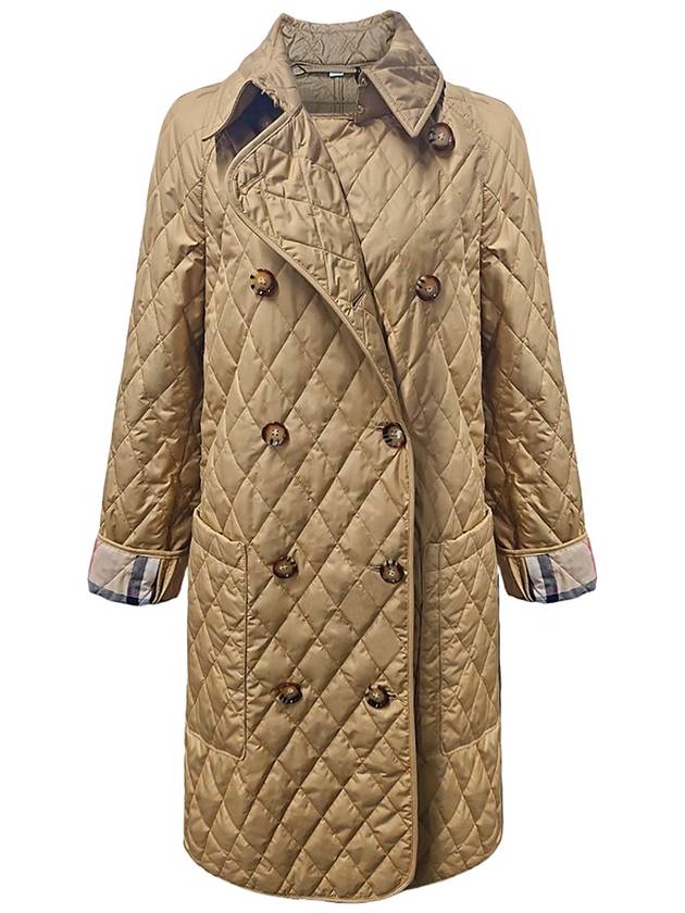 Tight Diamond Quilted Double Coat Beige - BURBERRY - BALAAN 2