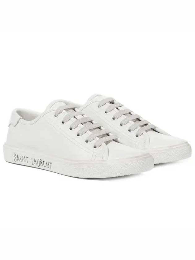 Men's Malibu Low Top Sneakers White - SAINT LAURENT - BALAAN 2