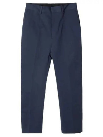 Triangle Logo Gabardine Straight Pants Navy - PRADA - BALAAN 2