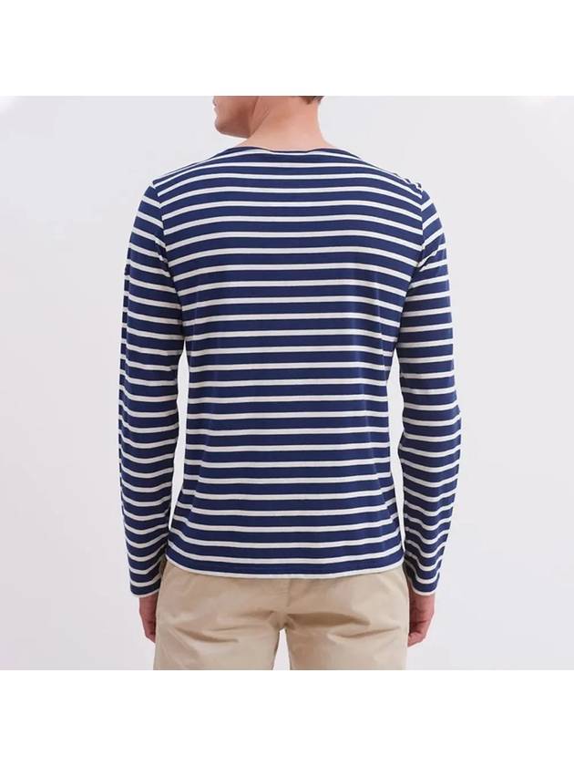 Minquiers Modern Stripe Long Sleeve T-Shirt Navy - SAINT JAMES - BALAAN 4