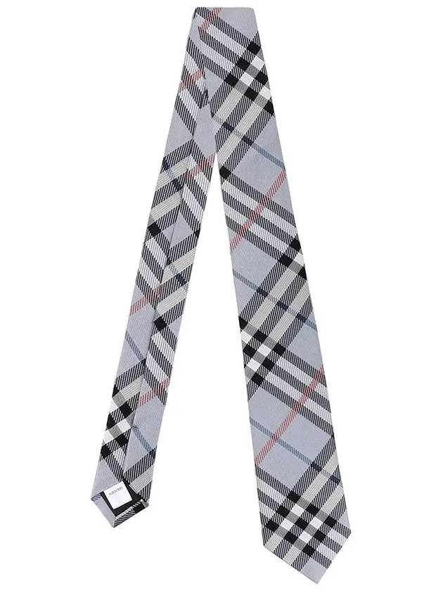 Check Silk Tie Glacier - BURBERRY - BALAAN 2