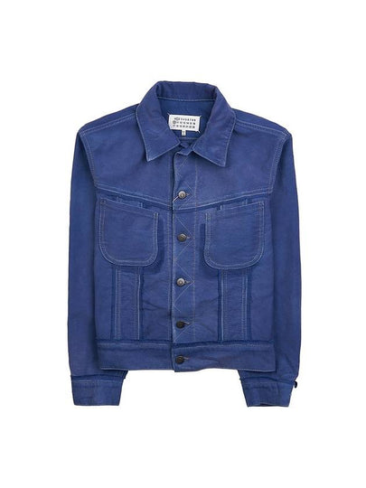 Worker Moleskin Jacket Cobalt Blue - MAISON MARGIELA - BALAAN 2