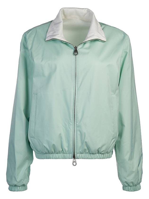 Microfiber Strorm System Windmate Bomber Jacket Aquamarine - LORO PIANA - BALAAN 3