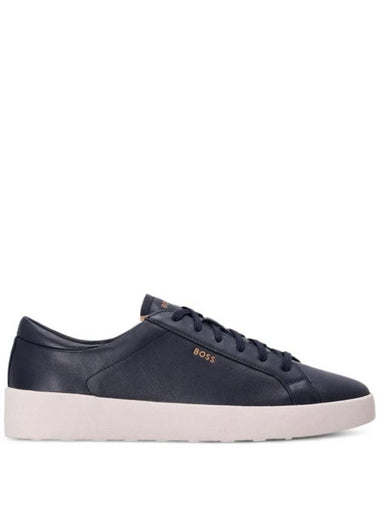 Lace-Up Low-Top Sneakers Dark Blue - HUGO BOSS - BALAAN 1