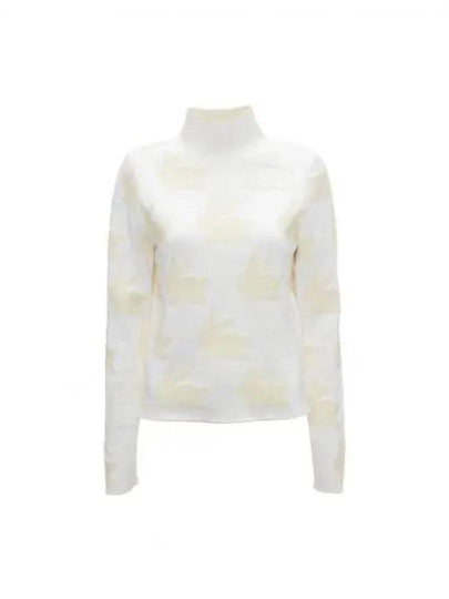 Bunny Motif High-Neck Knit Top White - JW ANDERSON - BALAAN 2