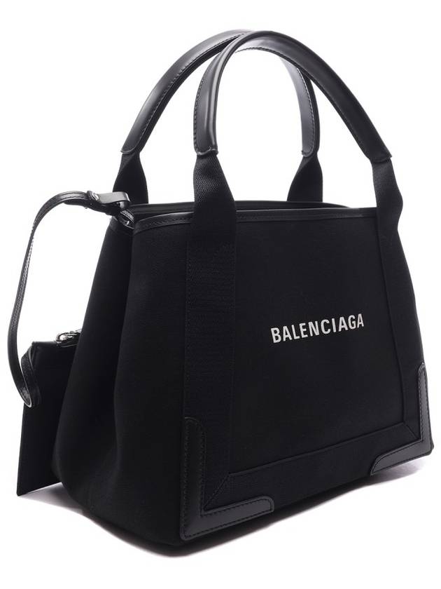 Cabas Logo Canvas Small Tote Bag Black - BALENCIAGA - BALAAN 4