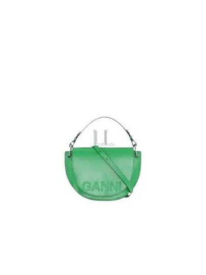 Logo Leather Saddle Cross Bag Kelly Green - GANNI - BALAAN 2