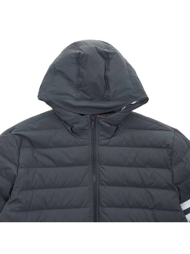 Poly Twill Down Filled 4-Bar Ski Padding Grey - THOM BROWNE - BALAAN 4