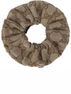 GG Logo Plaque Canvas Scrunchie Beige - GUCCI - BALAAN 2