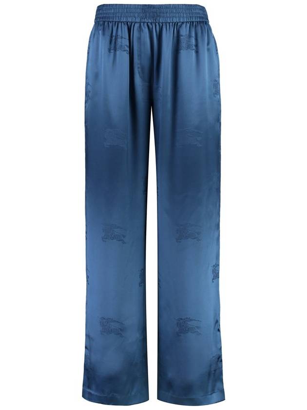 EKD Silk Jacquard Wide Pants Blue - BURBERRY - BALAAN 2