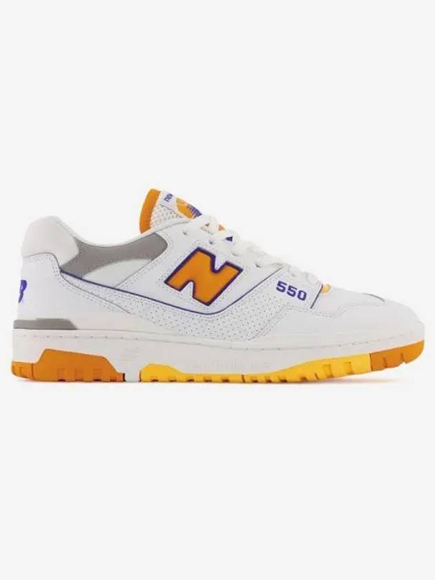 550 White Vibrant Orange 2E Wide - NEW BALANCE - BALAAN 2