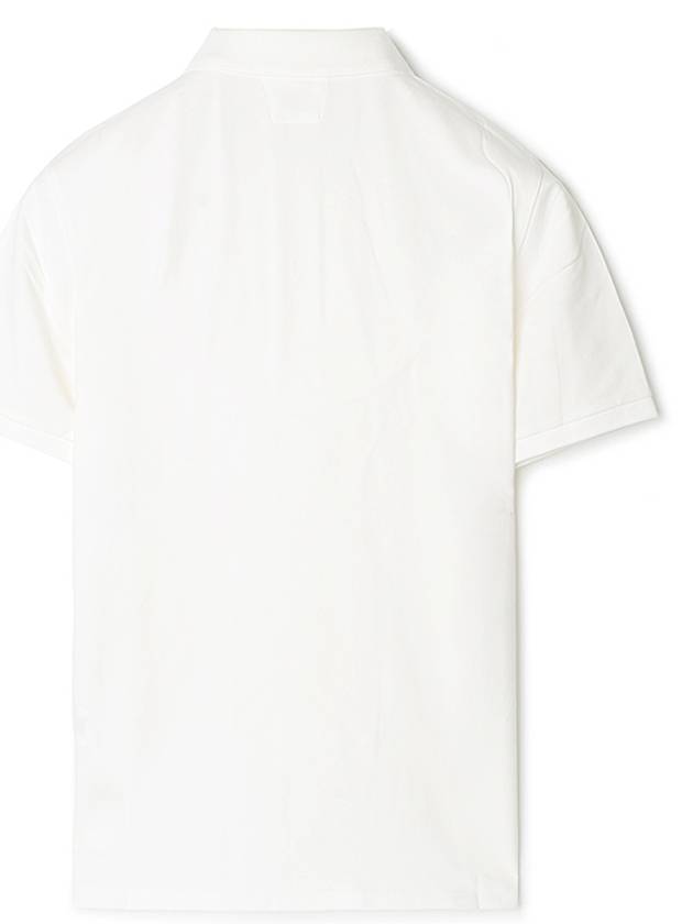 CP Company Slim Fit Short Sleeve Collar T Shirt White 12CMPL054A XL - CP COMPANY - BALAAN 2