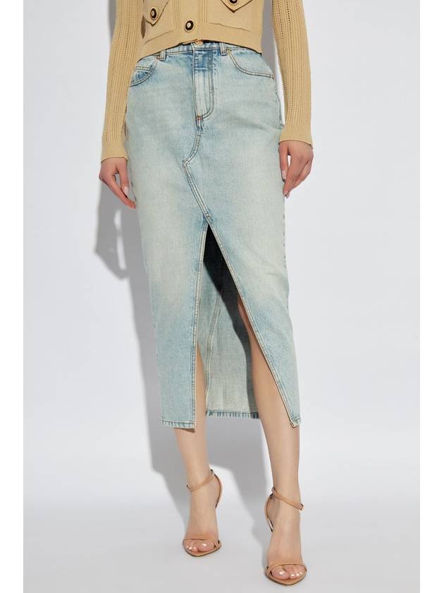 Balmain Denim Skirt, Women's, Light Blue - BALMAIN - BALAAN 3