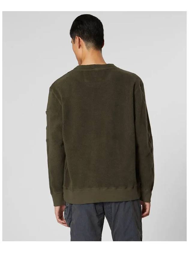 Lens Crew Neck Sweatshirt Khaki - CP COMPANY - BALAAN 4