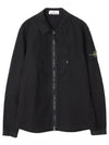 Heavy Duty Cotton Ripstop Over Long Sleeve Shirt Black - STONE ISLAND - BALAAN 2