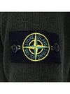 Logo Patch Crew Neck Wool Knit Top Khaiki - STONE ISLAND - BALAAN 6