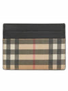 Vintage Check Canvas Card Wallet Archive Beige - BURBERRY - BALAAN.