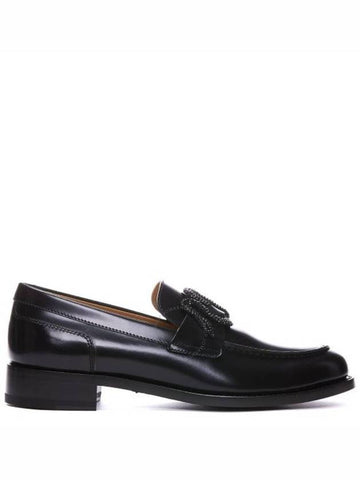 Rene Caovilla Morgana Leather Loafers Brand Size 35.5 US Size 5.5 - RENE CAOVILLA - BALAAN 1