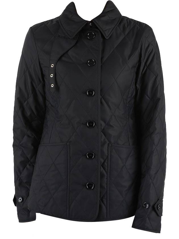 Diamond Quilted Thermoregulated Jacket Black - BURBERRY - BALAAN 1