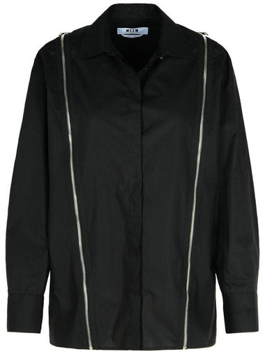 Msgm Black Cotton Shirt - MSGM - BALAAN 1