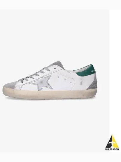 Superstar Green Heel Tab Leather Sneakers White - GOLDEN GOOSE - BALAAN 2