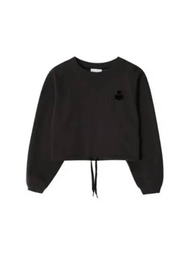 Margo Logo Crop Sweatshirt Faded Black - ISABEL MARANT - BALAAN 2