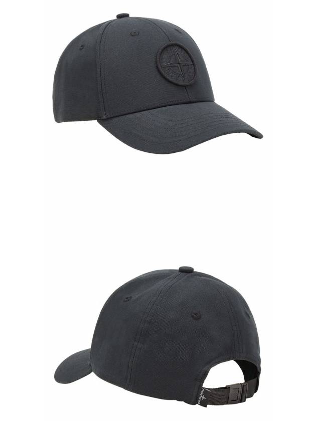 Logo Patch Cotton Ball Cap Black - STONE ISLAND - BALAAN 5