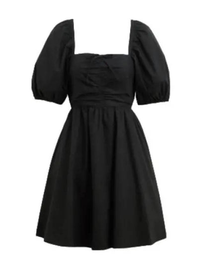 Short dress with puff sleeves organic cotton CR719 BLK - COACH - BALAAN 2