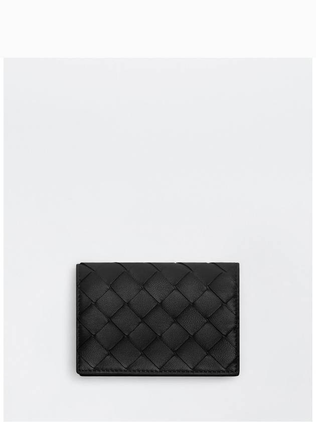 Intrecciato Flap Business Card Wallet Black - BOTTEGA VENETA - BALAAN 5