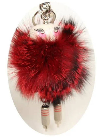 Robot Goat Fur Key Holder Red - PRADA - BALAAN 1