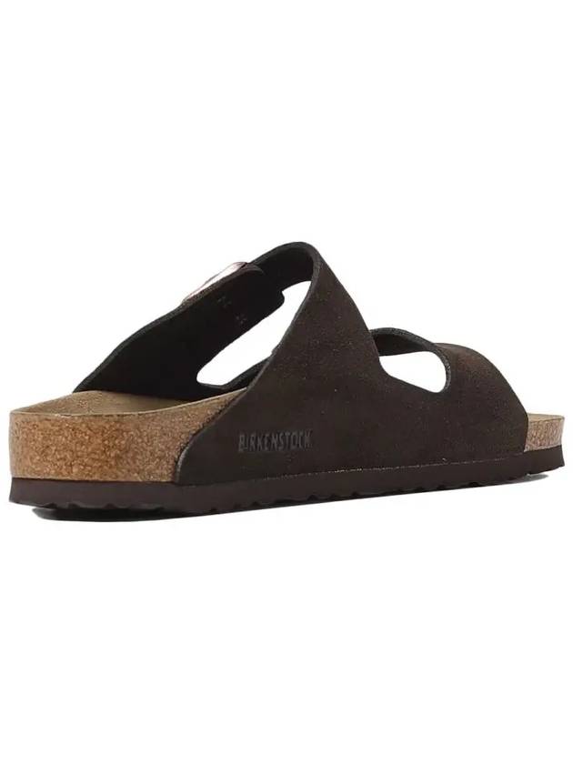 Arizona Suede Slider Slippers Dark Brown - BIRKENSTOCK - BALAAN 5