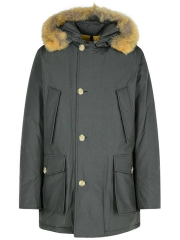 Woolrich 'Artic' Grey Cotton Blend Parka - WOOLRICH - BALAAN 1