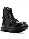 Wonder Lace-Up Combat Boots Black - ALEXANDER MCQUEEN - BALAAN.