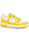 LV Monogram Trainer Low Top Sneakers Yellow - LOUIS VUITTON - BALAAN 3