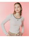 Deep U Neck Warmer Long Sleeve T-Shirt Grey - ETRE AU SOMMET - BALAAN 2