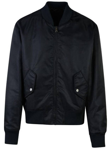 Balmain Dark Blue Polyamide Bomber Jacket - BALMAIN - BALAAN 1