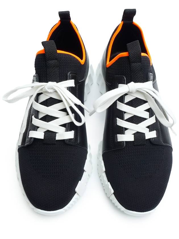 Depart Knit Low Top Sneakers Noir - HERMES - BALAAN 3