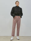 RYUL+WAI: High Waist Corduroy Crop Pants Pink - RYUL+WAI: - BALAAN 2