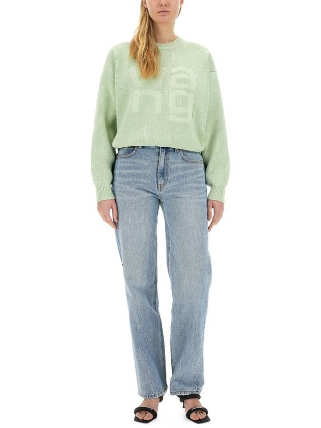 TB Sweater 4KC4231020 339 GREEN - ALEXANDER WANG - BALAAN 3