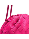 Women s 585852 Intrecciato hot pink color dumpling bag mini cross - BOTTEGA VENETA - BALAAN 7