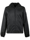 Triangle Logo Padded Hooded Jacket Black - PRADA - BALAAN 2