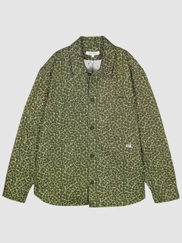 Floral Print Over Long Sleeve Shirt Green - MAISON KITSUNE - BALAAN 2