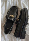 Triomphe Chain Polished Bull Margaret Loafers Black - CELINE - BALAAN 2