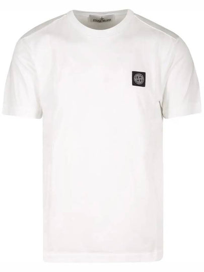 Logo Patch Short Sleeves T-Shirt White - STONE ISLAND - BALAAN 2