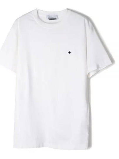 Men's Stellina Short Sleeve T-Shirt White - STONE ISLAND - BALAAN 2