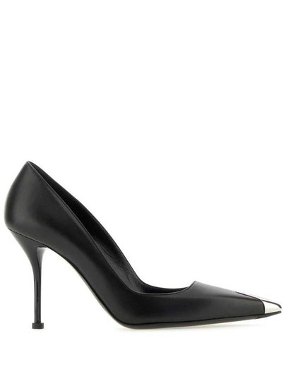 Leather Metal Detail Pumps Black - ALEXANDER MCQUEEN - BALAAN 2