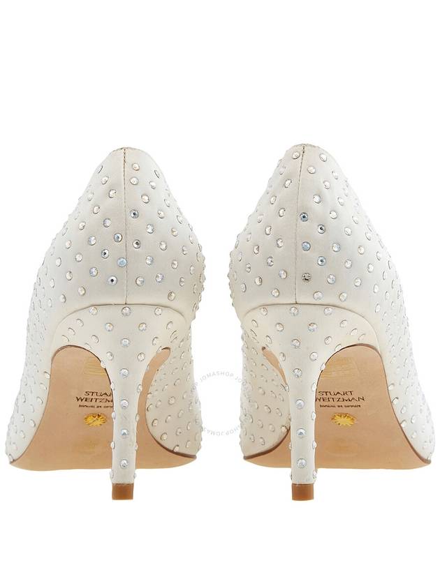 Stuart Weitzman Ladies White Forever Crystal 75 Pumps, Brand Size 37 ( US Size 6.5 ) - STUART WEITZMAN - BALAAN 3